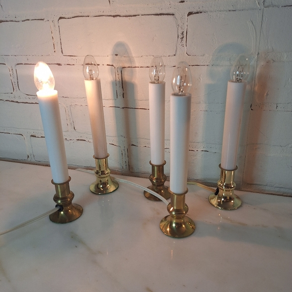 Lot of 5 Vintage Ting Sheng Candle Lamps with Bulbs - Picture 1 of 3